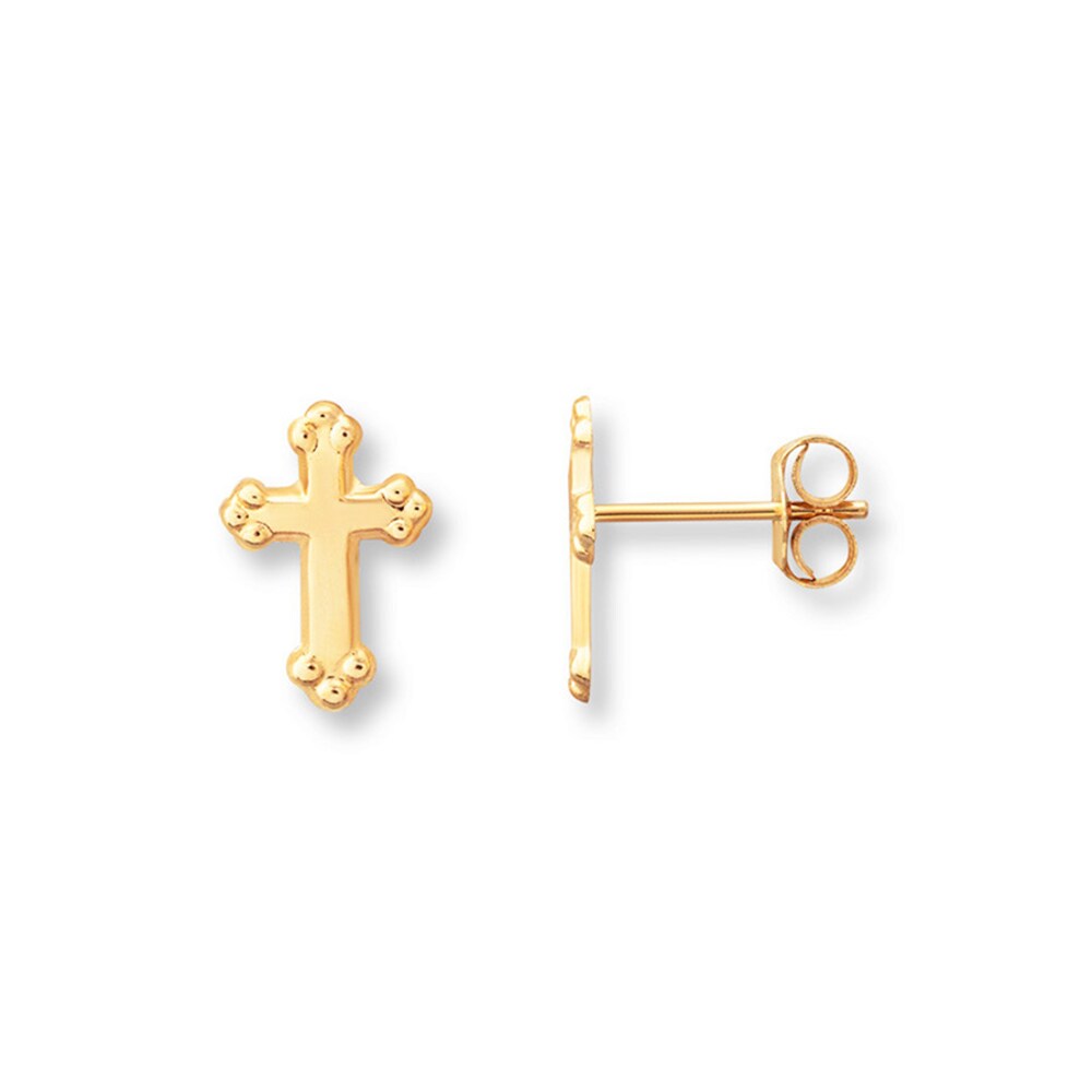 Young Teen Cross Earrings 14K Yellow Gold m3yrfvZ7 Young Teen Cross Earrings 14K Yellow Gold m3yrfvZ7