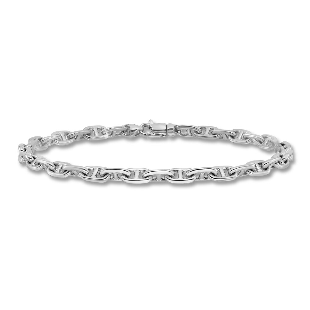 Men's Mariner Link Bracelet 14K White Gold 5.1mm 8.5" mKq3kTaA Men's Mariner Link Bracelet 14K White Gold 5.1mm 8.5" mKq3kTaA