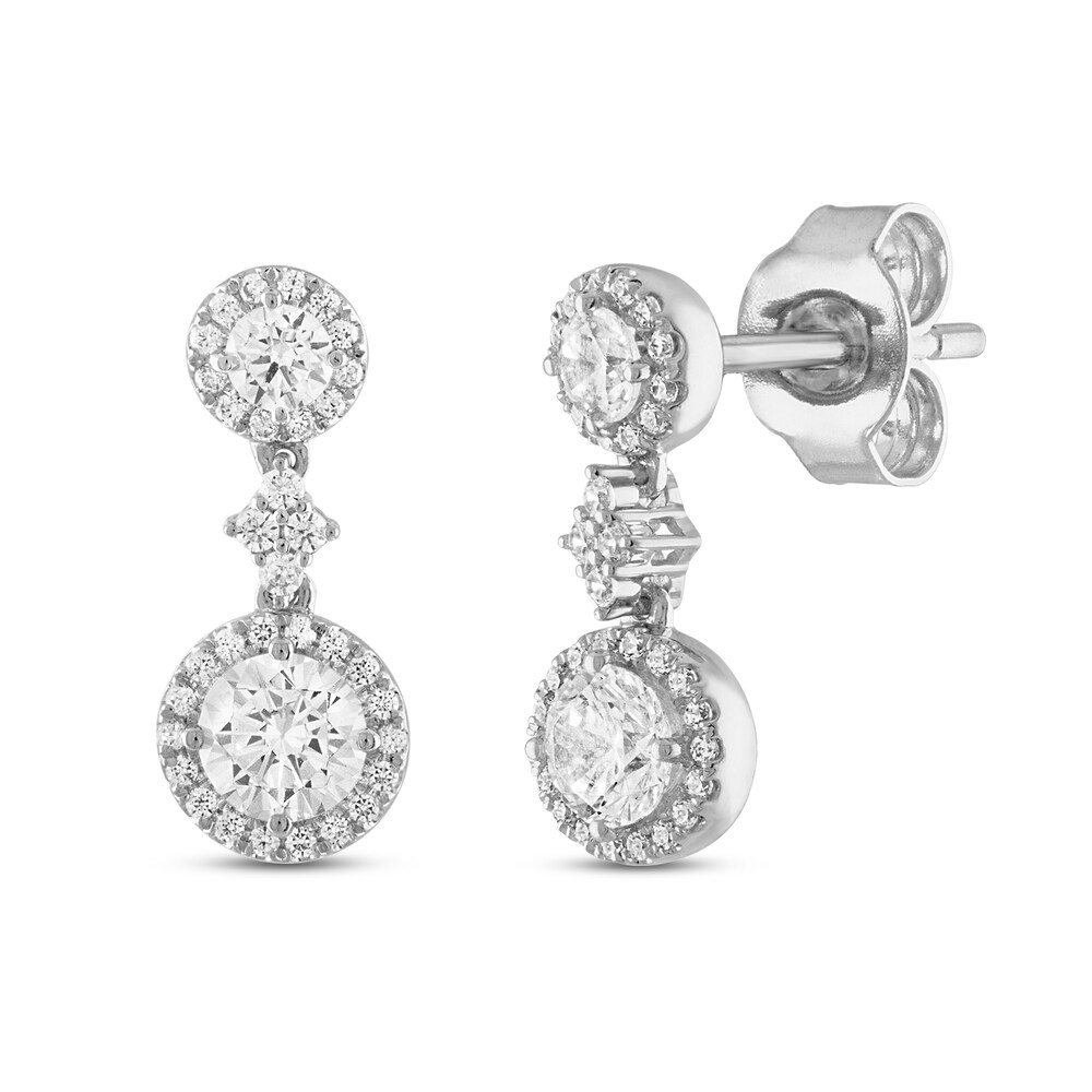 Hearts Desire Diamond Earrings 1 ct tw Round 18K White Gold mZNJ7Snk Hearts Desire Diamond Earrings 1 ct tw Round 18K White Gold mZNJ7Snk