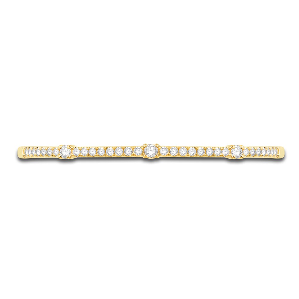 Diamond Bangle Bracelet 1-1/2 ct tw Round 14K Yellow Gold mdGXTEoc