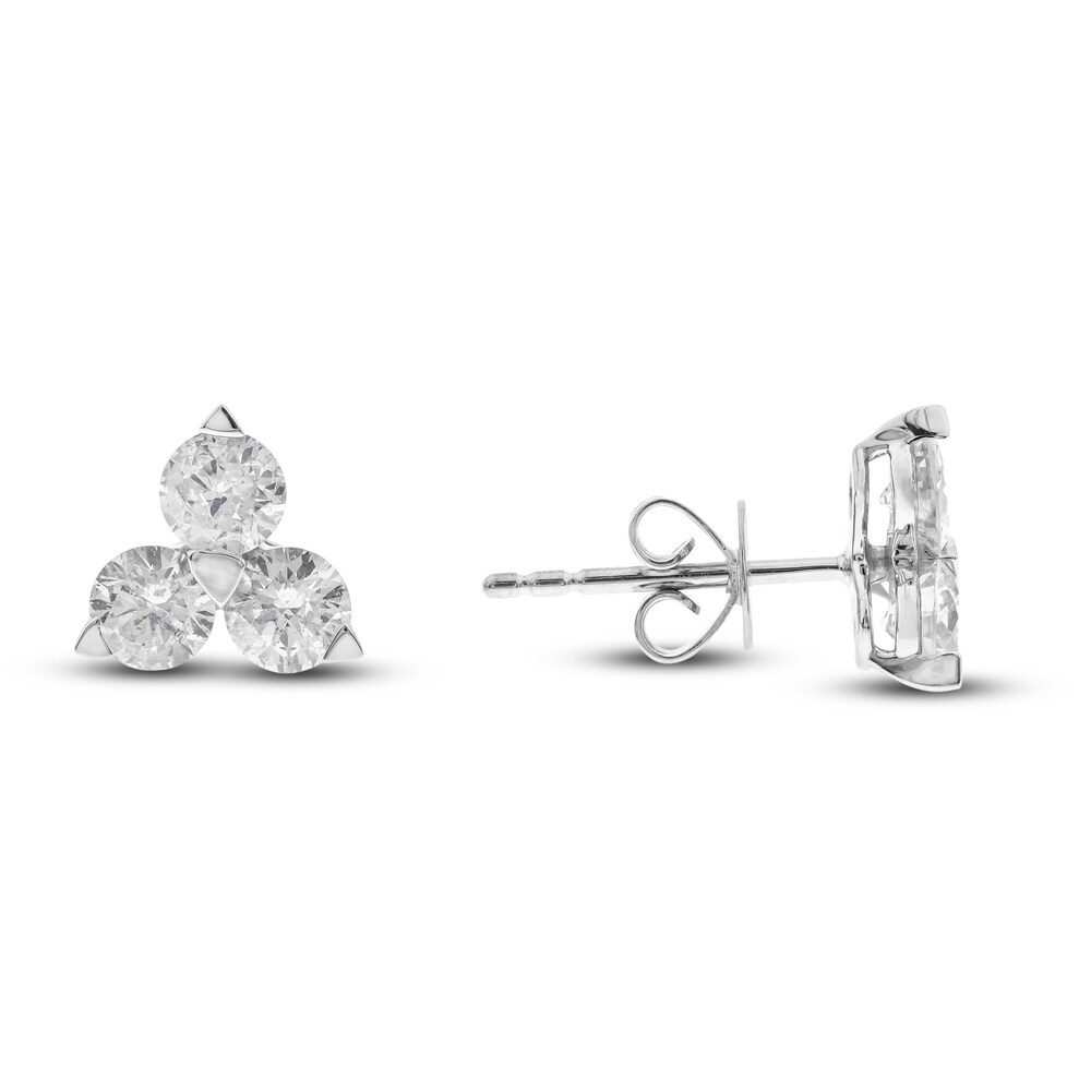 Diamond Stud Earrings 1-1/4 ct tw Round 14K White Gold mmzCQVPw Diamond Stud Earrings 1-1/4 ct tw Round 14K White Gold mmzCQVPw