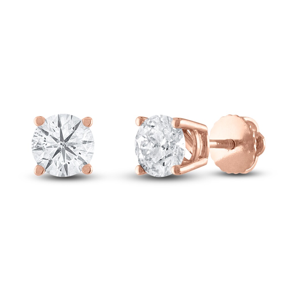 Diamond Solitaire Stud Earrings 1 ct tw Round 14K Rose Gold (I2/I) myzRNFp3 Diamond Solitaire Stud Earrings 1 ct tw Round 14K Rose Gold (I2/I) myzRNFp3