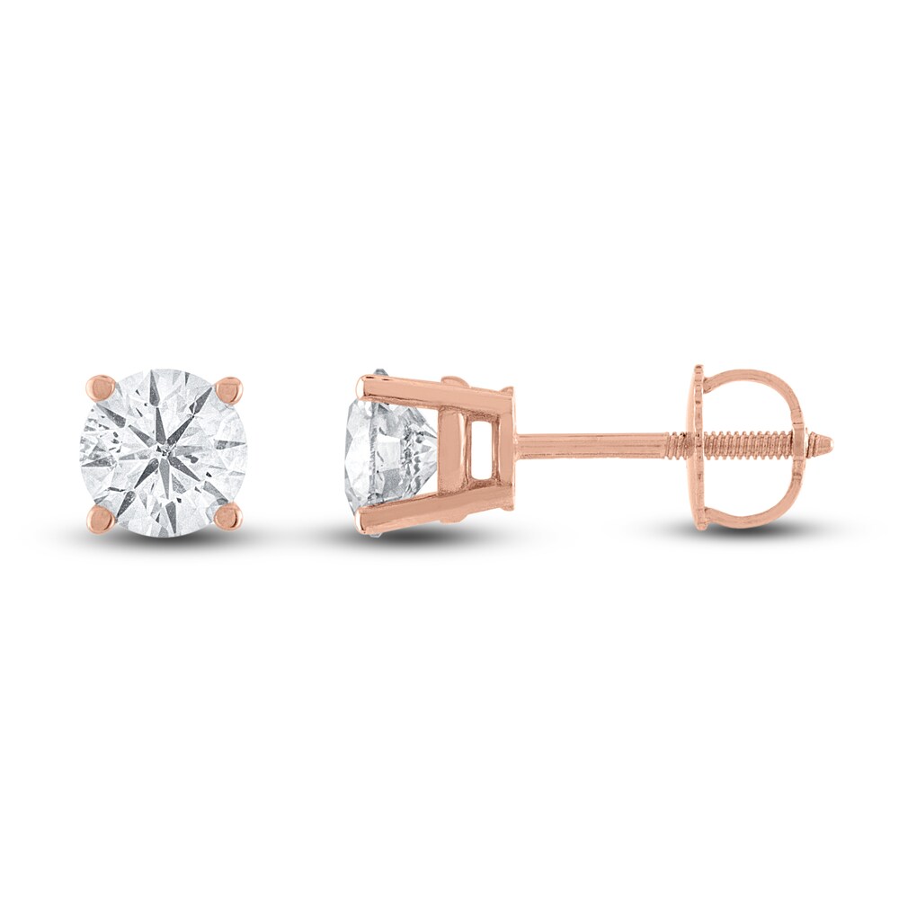 Diamond Solitaire Stud Earrings 1 ct tw Round 14K Rose Gold (I2/I) myzRNFp3 Diamond Solitaire Stud Earrings 1 ct tw Round 14K Rose Gold (I2/I) myzRNFp3