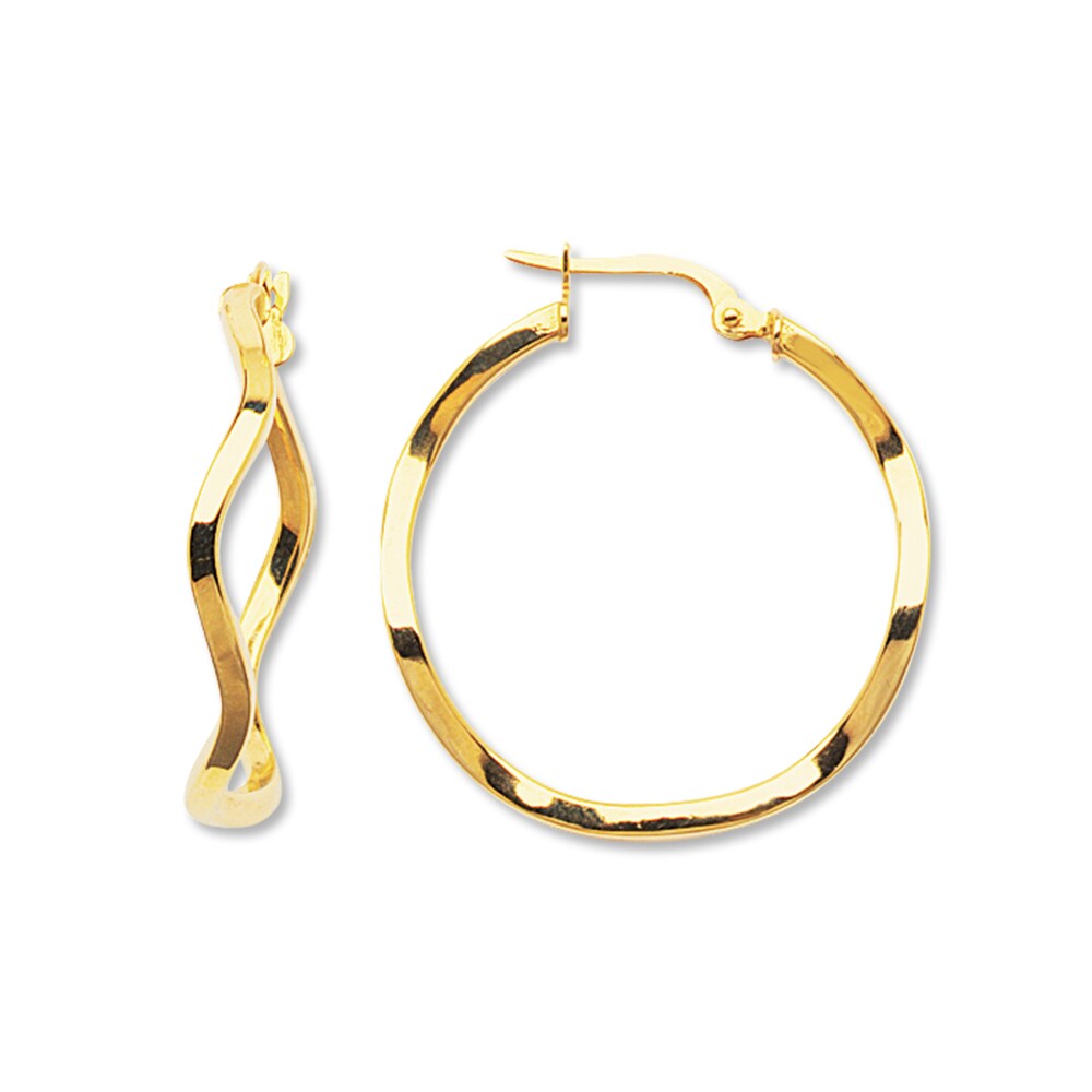 Geometric Hoop Earrings 14K Yellow Gold nAtdrKye Geometric Hoop Earrings 14K Yellow Gold nAtdrKye