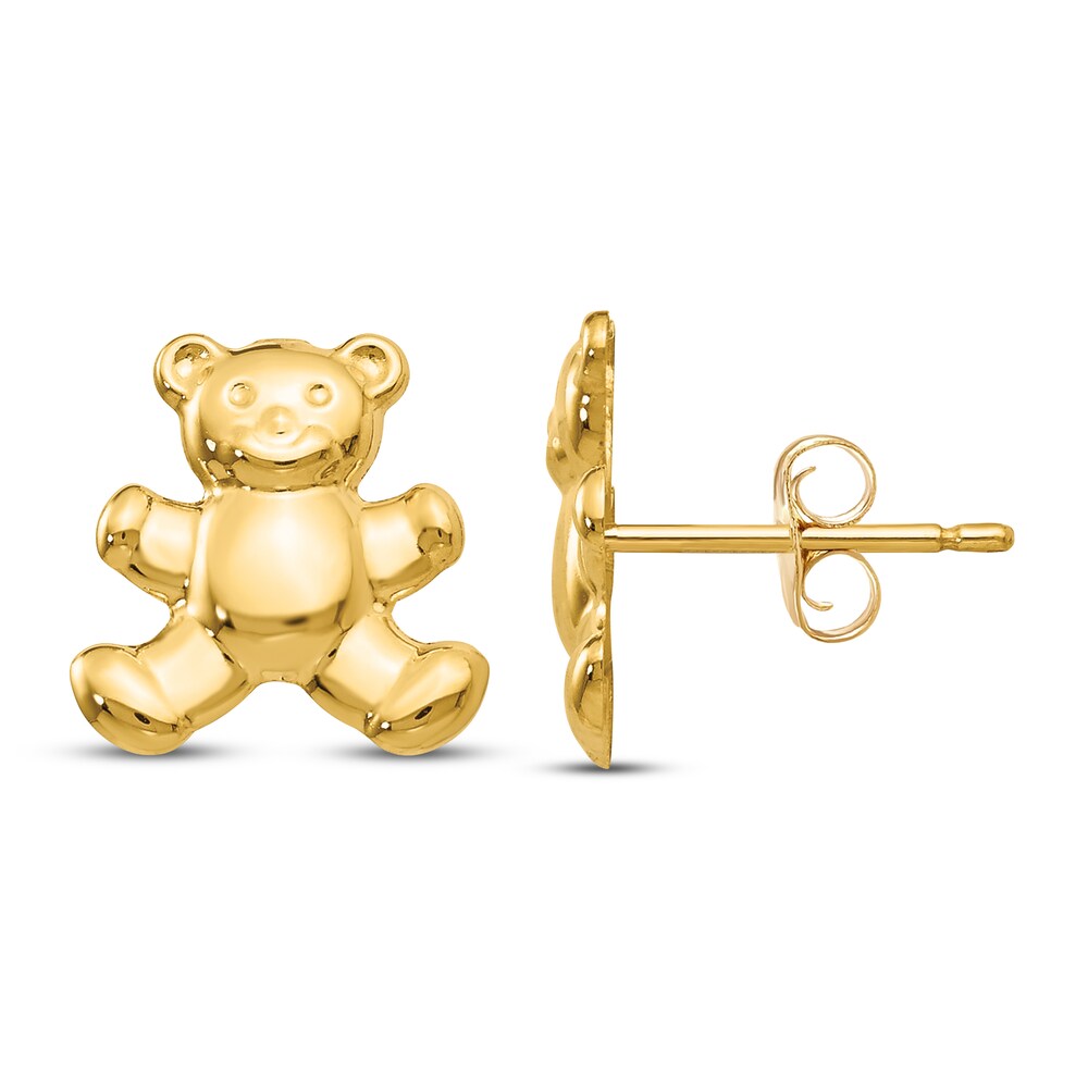 Teddy Bear Stud Earrings 14K Yellow Gold nGkDnp2e Teddy Bear Stud Earrings 14K Yellow Gold nGkDnp2e