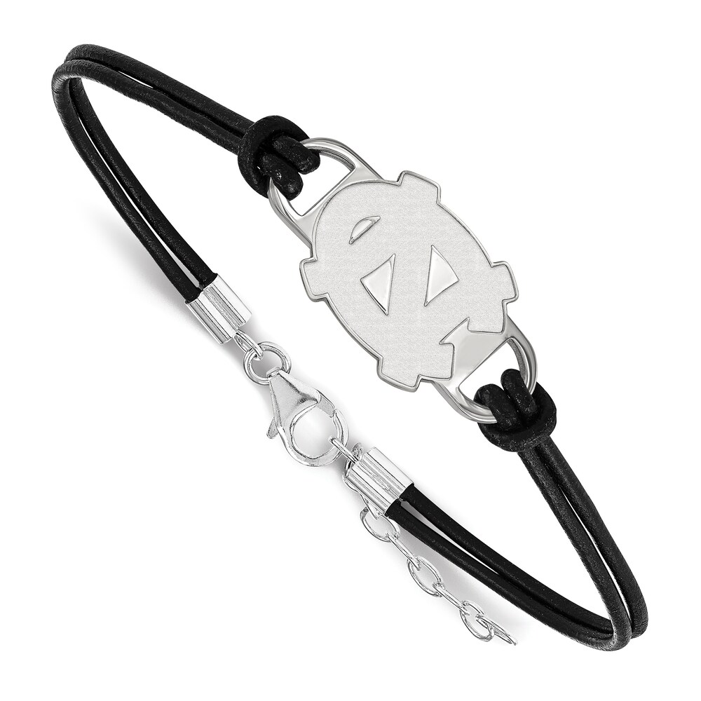 University of North Carolina Leather Bracelet Sterling Silver 7" nHlroe5E University of North Carolina Leather Bracelet Sterling Silver 7" nHlroe5E