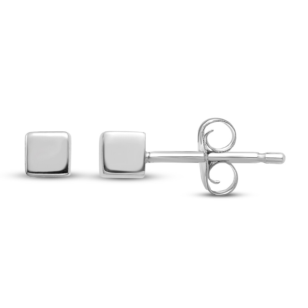 Square Stud Earrings 14K White Gold nOXAYP30 Square Stud Earrings 14K White Gold nOXAYP30