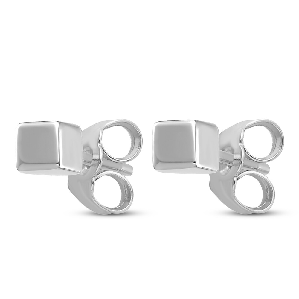 Square Stud Earrings 14K White Gold nOXAYP30 Square Stud Earrings 14K White Gold nOXAYP30