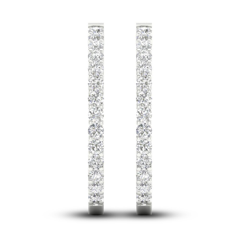 Lab-Created Diamond Earrings 10 ct tw Round 14K White Gold nQrffFEd Lab-Created Diamond Earrings 10 ct tw Round 14K White Gold nQrffFEd