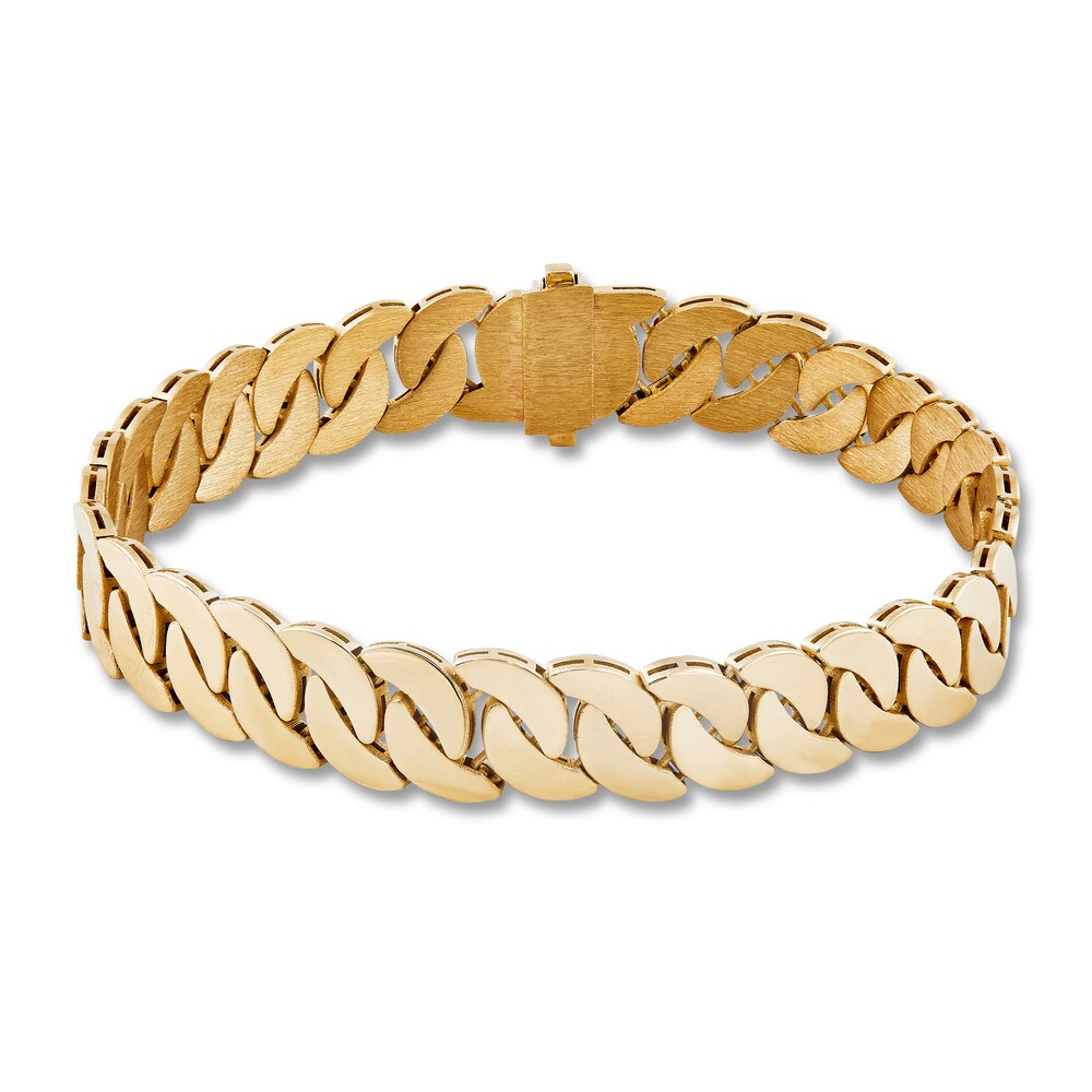 Italia D'Oro Men's Flat Link Chain Bracelet 14K Yellow Gold 8.5" nUcX8jh7 Italia D'Oro Men's Flat Link Chain Bracelet 14K Yellow Gold 8.5" nUcX8jh7