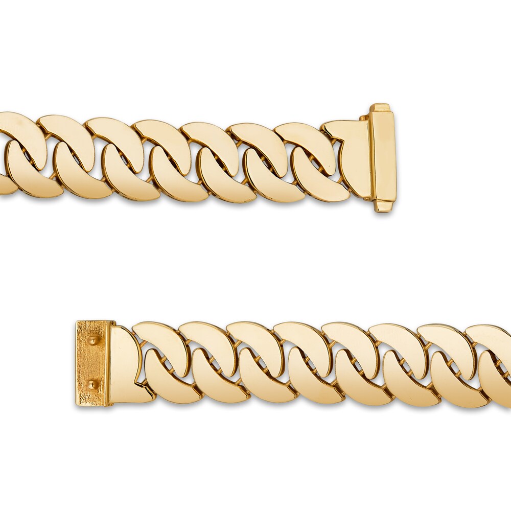 Italia D\'Oro Men\'s Flat Link Chain Bracelet 14K Yellow Gold 8.5\" nUcX8jh7 Italia D\'Oro Men\'s Flat Link Chain Bracelet 14K Yellow Gold 8.5\" nUcX8jh7