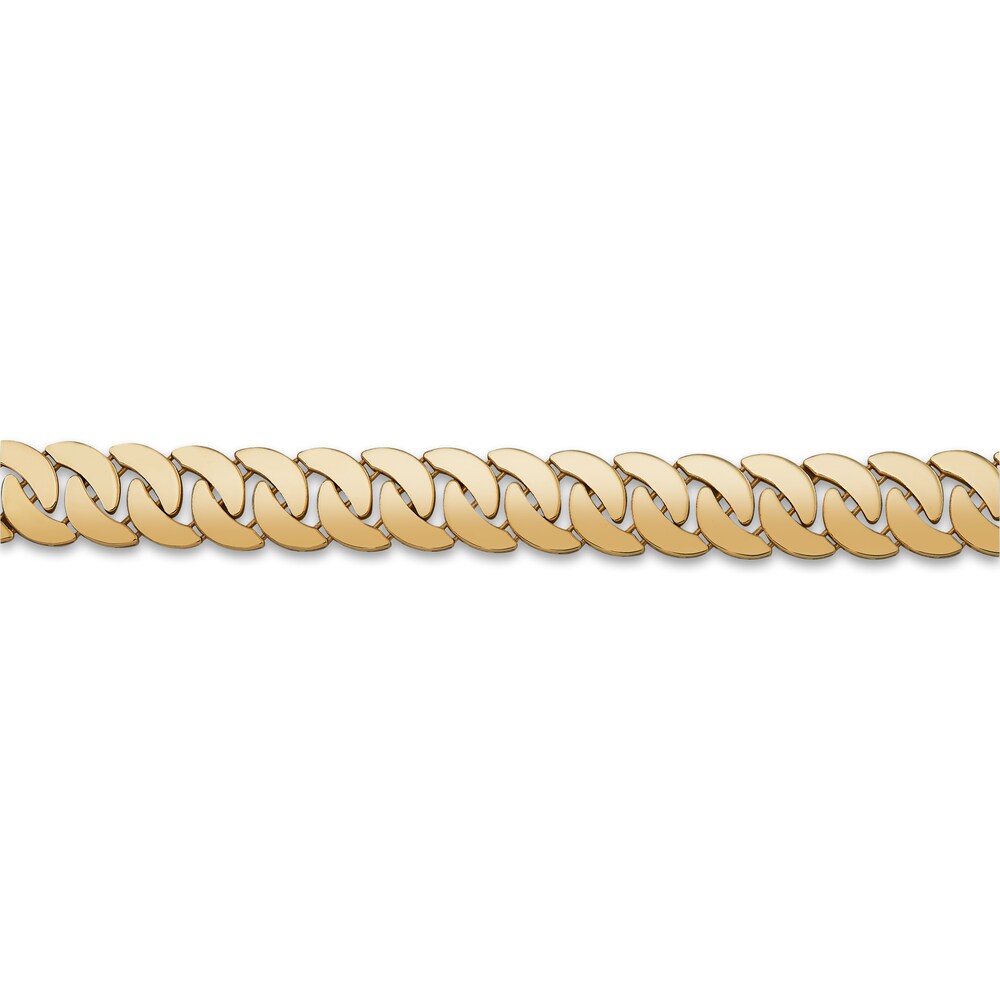 Italia D\'Oro Men\'s Flat Link Chain Bracelet 14K Yellow Gold 8.5\" nUcX8jh7 Italia D\'Oro Men\'s Flat Link Chain Bracelet 14K Yellow Gold 8.5\" nUcX8jh7