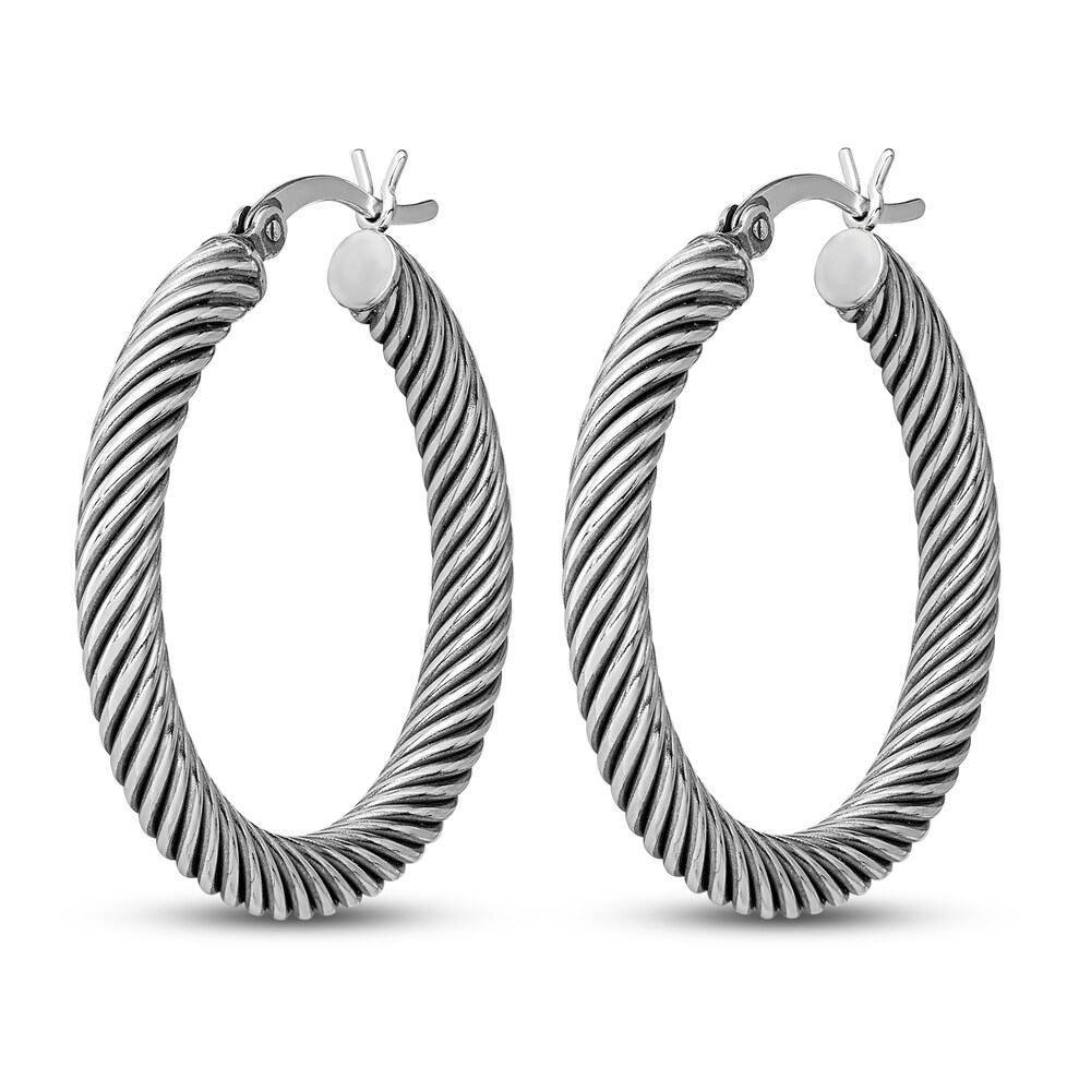 Antiqued Twist Hoop Earrings Sterling Silver nZN4mpoQ Antiqued Twist Hoop Earrings Sterling Silver nZN4mpoQ