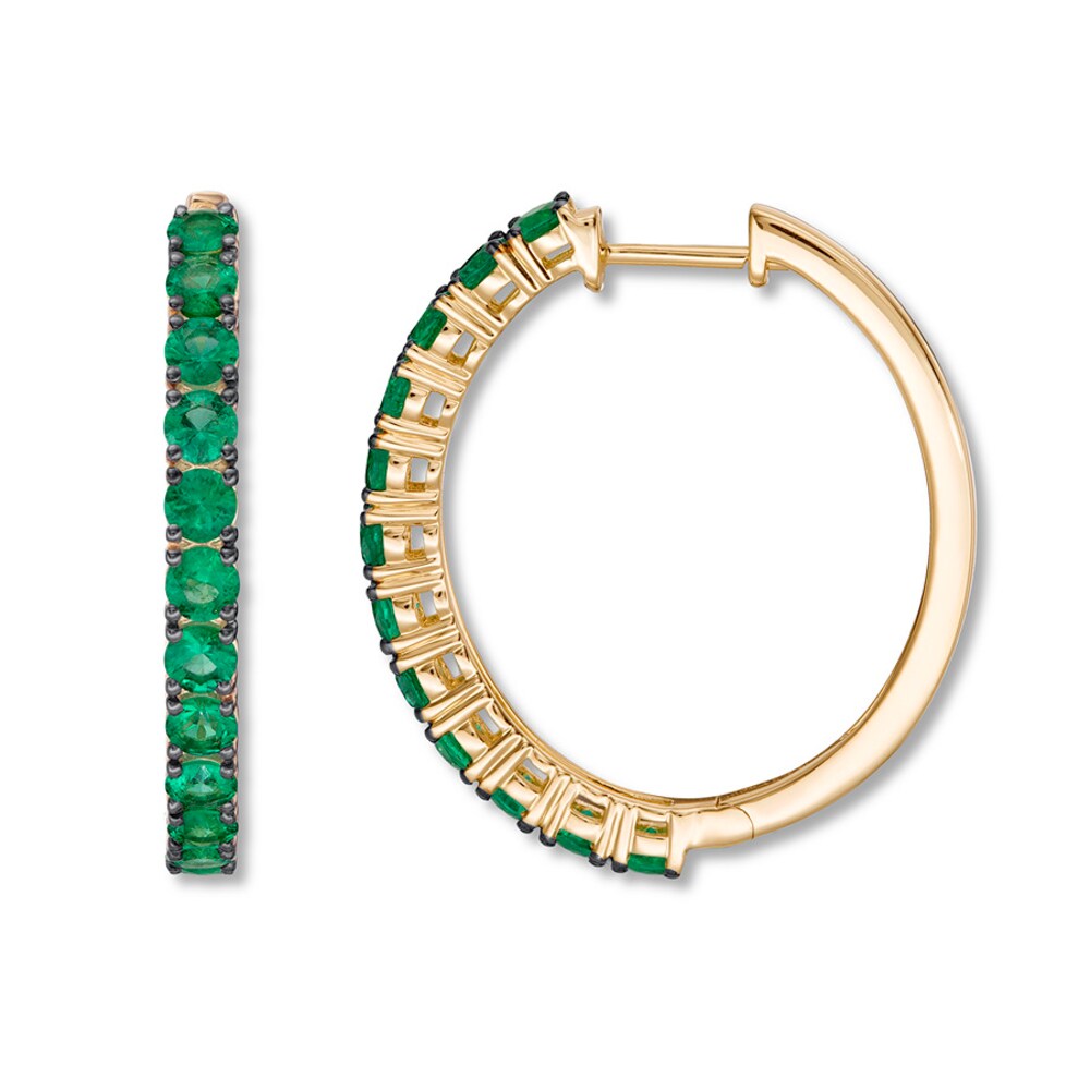 Le Vian Natural Emerald Hoop Earrings 14K Honey Gold neHdp2yA Le Vian Natural Emerald Hoop Earrings 14K Honey Gold neHdp2yA