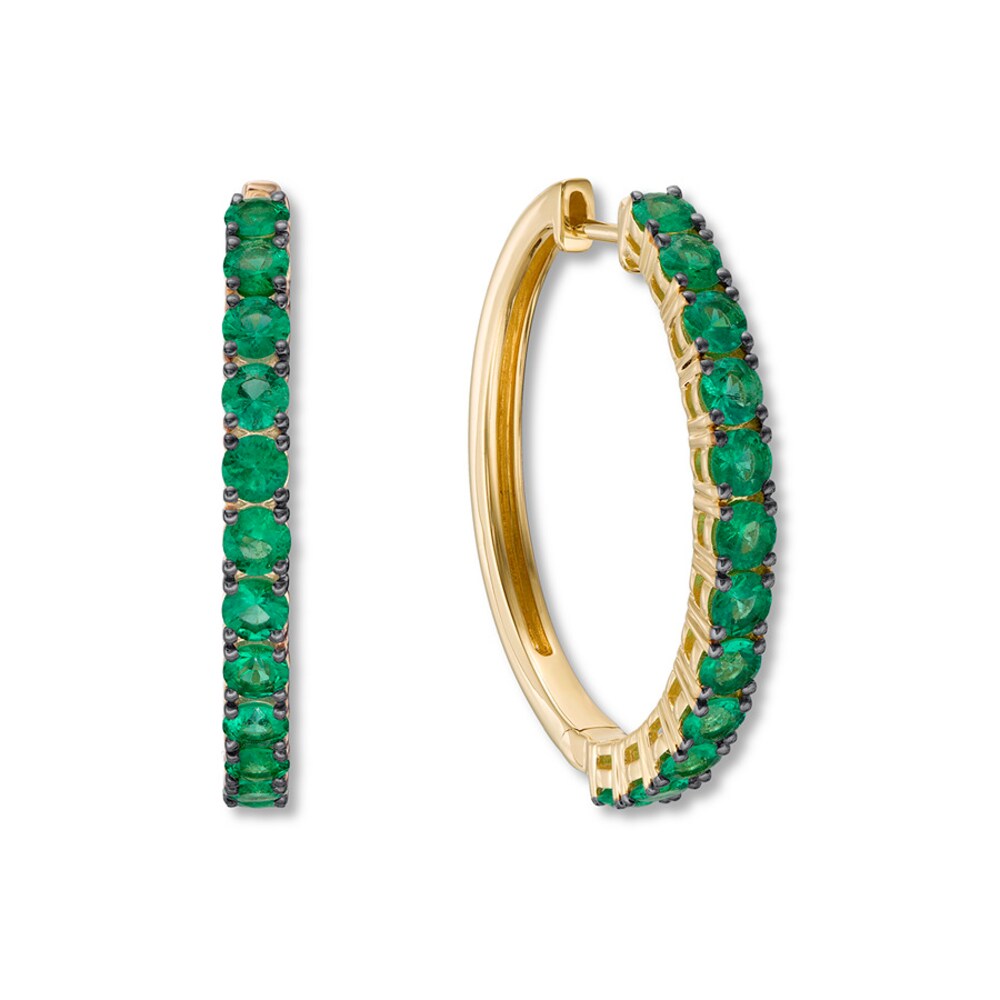 Le Vian Natural Emerald Hoop Earrings 14K Honey Gold neHdp2yA Le Vian Natural Emerald Hoop Earrings 14K Honey Gold neHdp2yA