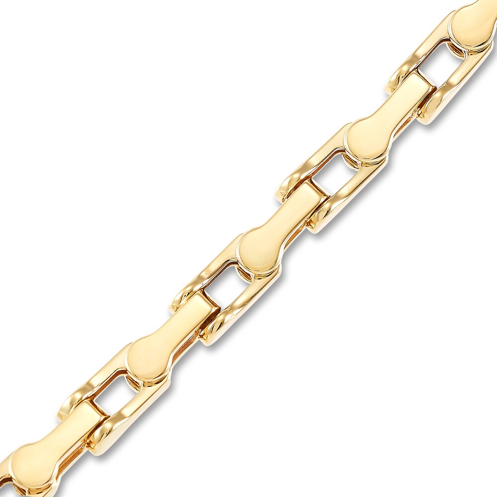Italia D\'Oro Men\'s Cycle Link Chain Bracelet 14K Yellow Gold 8.5\" nq8d6RaE Italia D\'Oro Men\'s Cycle Link Chain Bracelet 14K Yellow Gold 8.5\" nq8d6RaE