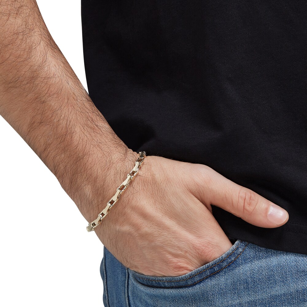 Italia D\'Oro Men\'s Cycle Link Chain Bracelet 14K Yellow Gold 8.5\" nq8d6RaE Italia D\'Oro Men\'s Cycle Link Chain Bracelet 14K Yellow Gold 8.5\" nq8d6RaE
