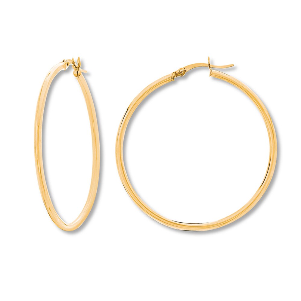 Hoop Earrings 14K Yellow Gold o04j0Bay Hoop Earrings 14K Yellow Gold o04j0Bay