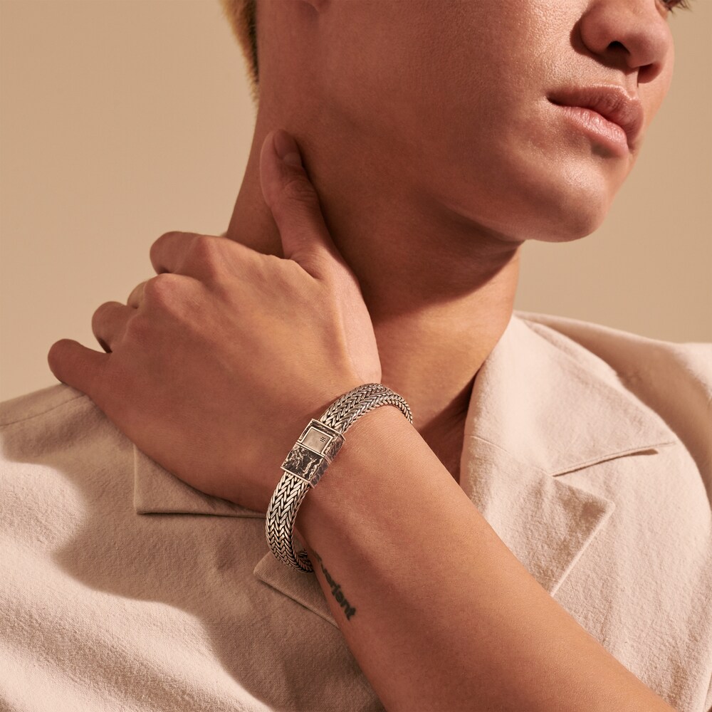 John Hardy Pusher Bracelet Sterling Silver - Medium oNpO5krN