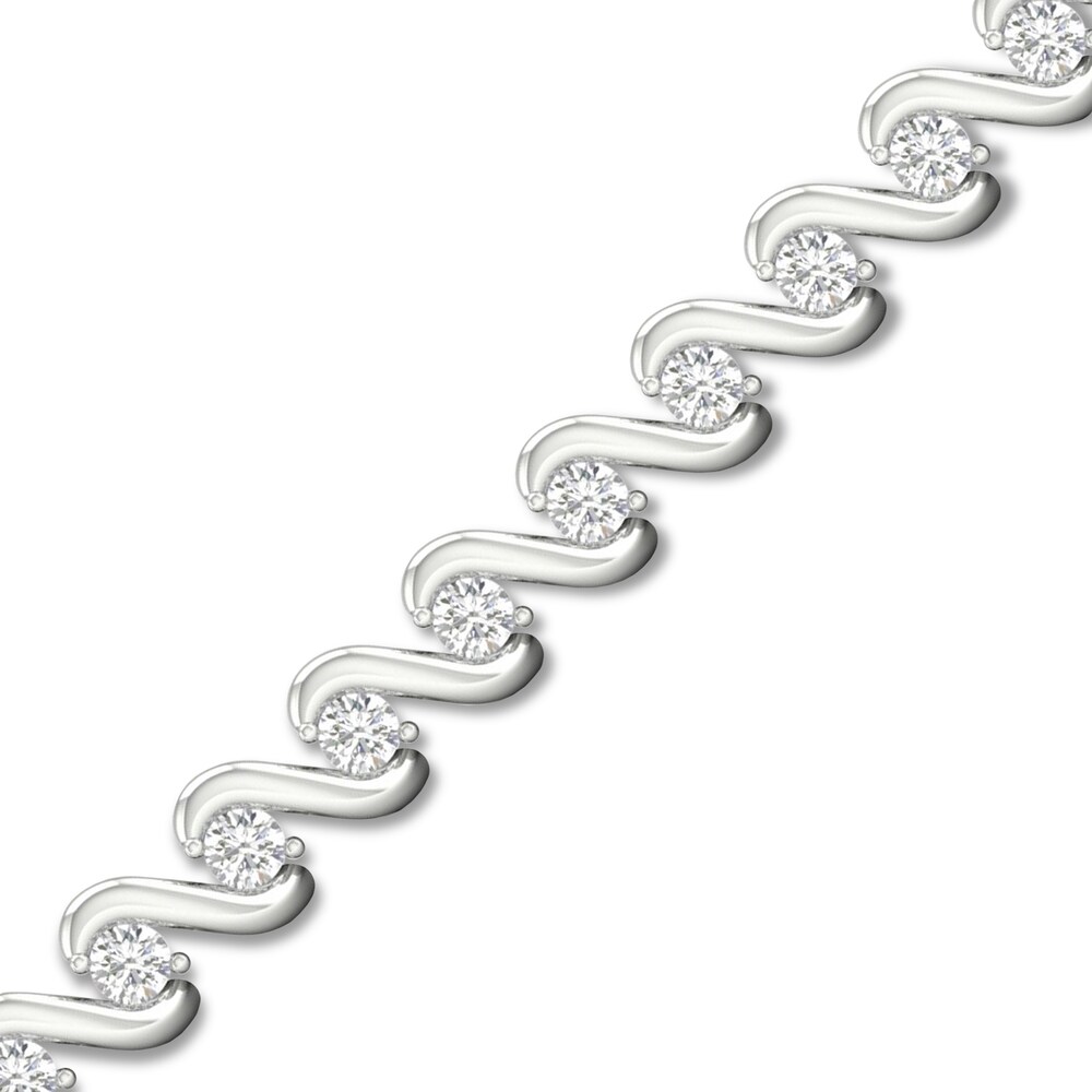 Lab-Created Diamond Bracelet 2 ct tw Round 14K White Gold okU7oJ5U Lab-Created Diamond Bracelet 2 ct tw Round 14K White Gold okU7oJ5U