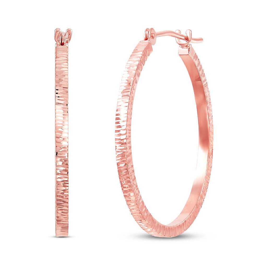 Round Hoop Earrings 10K Rose Gold oqetW6Uo Round Hoop Earrings 10K Rose Gold oqetW6Uo