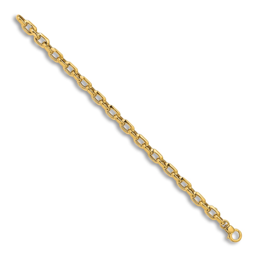 High-Polish Oval Link Bracelet 14K Yellow Gold 7.5\" oqtkJN7r High-Polish Oval Link Bracelet 14K Yellow Gold 7.5\" oqtkJN7r