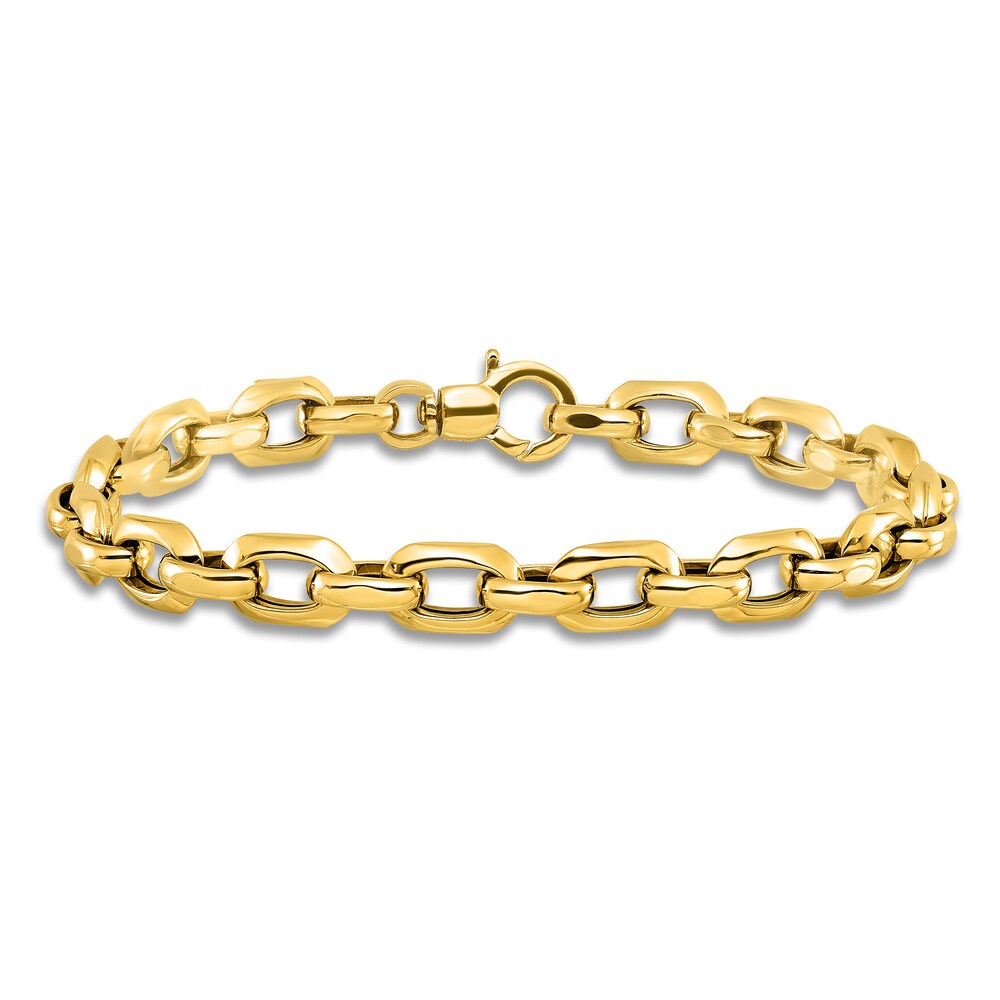 High-Polish Oval Link Bracelet 14K Yellow Gold 7.5\" oqtkJN7r High-Polish Oval Link Bracelet 14K Yellow Gold 7.5\" oqtkJN7r