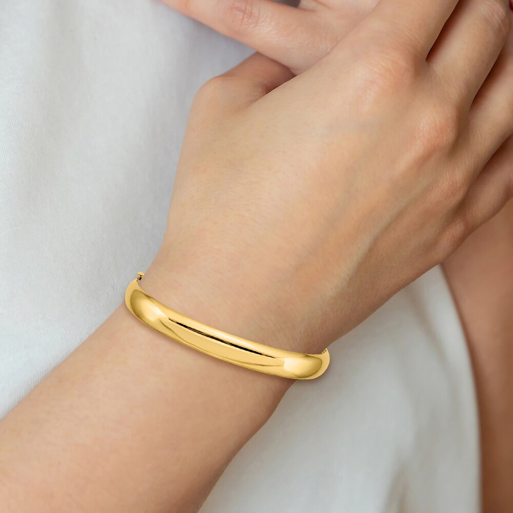 High-Polish Bangle Bracelet 14K Yellow Gold 7\" ovPVVVX4 High-Polish Bangle Bracelet 14K Yellow Gold 7\" ovPVVVX4