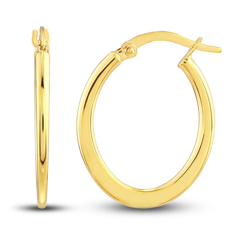 Polished Flat Oval Hoop Earrings 14K Yellow Gold 18mm oxhZwlDW Polished Flat Oval Hoop Earrings 14K Yellow Gold 18mm oxhZwlDW