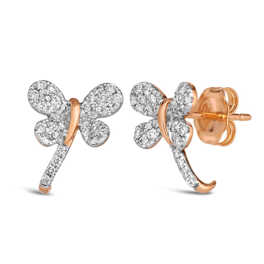 Le Vian Diamond Butterfly Earrings 1/3 ct tw Round 14K Strawberry Gold p5MzSnKd Le Vian Diamond Butterfly Earrings 1/3 ct tw Round 14K Strawberry Gold p5MzSnKd