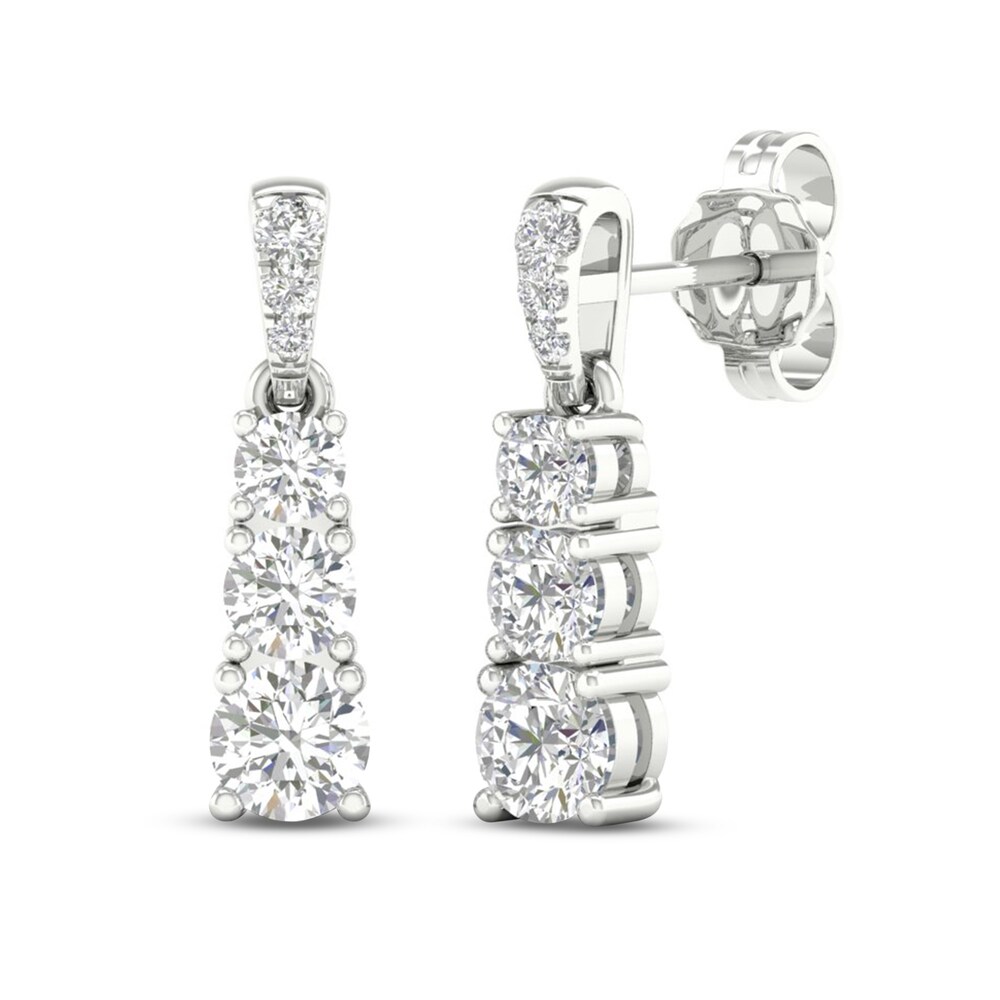 Diamond 3-Stone Earrings 1 ct tw Round 14K White Gold pCbBPeKU Diamond 3-Stone Earrings 1 ct tw Round 14K White Gold pCbBPeKU