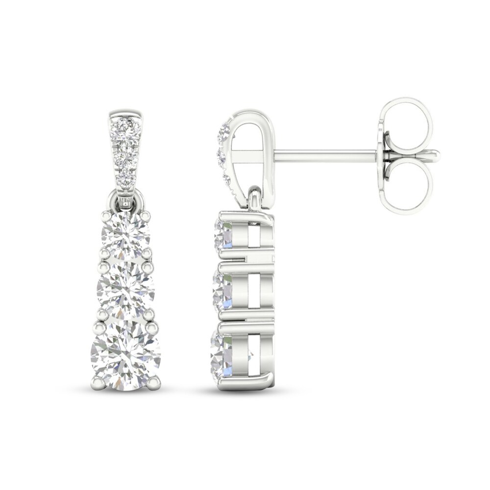 Diamond 3-Stone Earrings 1 ct tw Round 14K White Gold pCbBPeKU Diamond 3-Stone Earrings 1 ct tw Round 14K White Gold pCbBPeKU