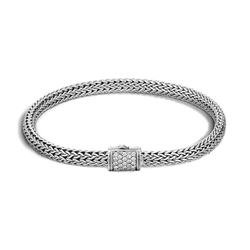 John Hardy Classic Chain 5MM Bracelet in Silver with Diamonds, Small pHfhhzcd John Hardy Classic Chain 5MM Bracelet in Silver with Diamonds, Small pHfhhzcd
