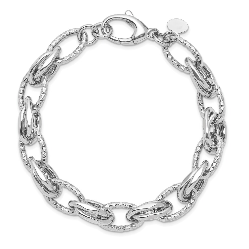 Diamond Cut Open Link Bracelet Sterling Silver pKafNTvm Diamond Cut Open Link Bracelet Sterling Silver pKafNTvm