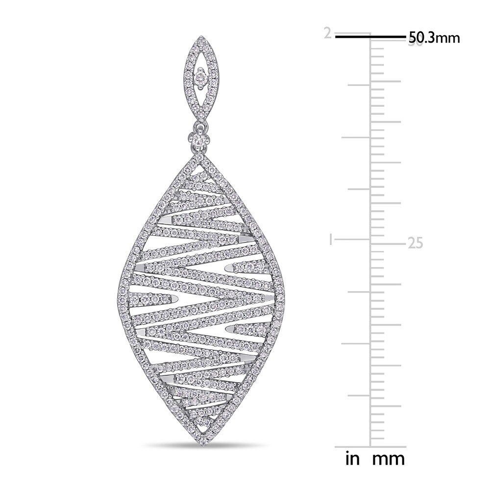 Diamond Dangle Earrings 2-1/5 ct tw Round 14K White Gold phZzaUz0 Diamond Dangle Earrings 2-1/5 ct tw Round 14K White Gold phZzaUz0