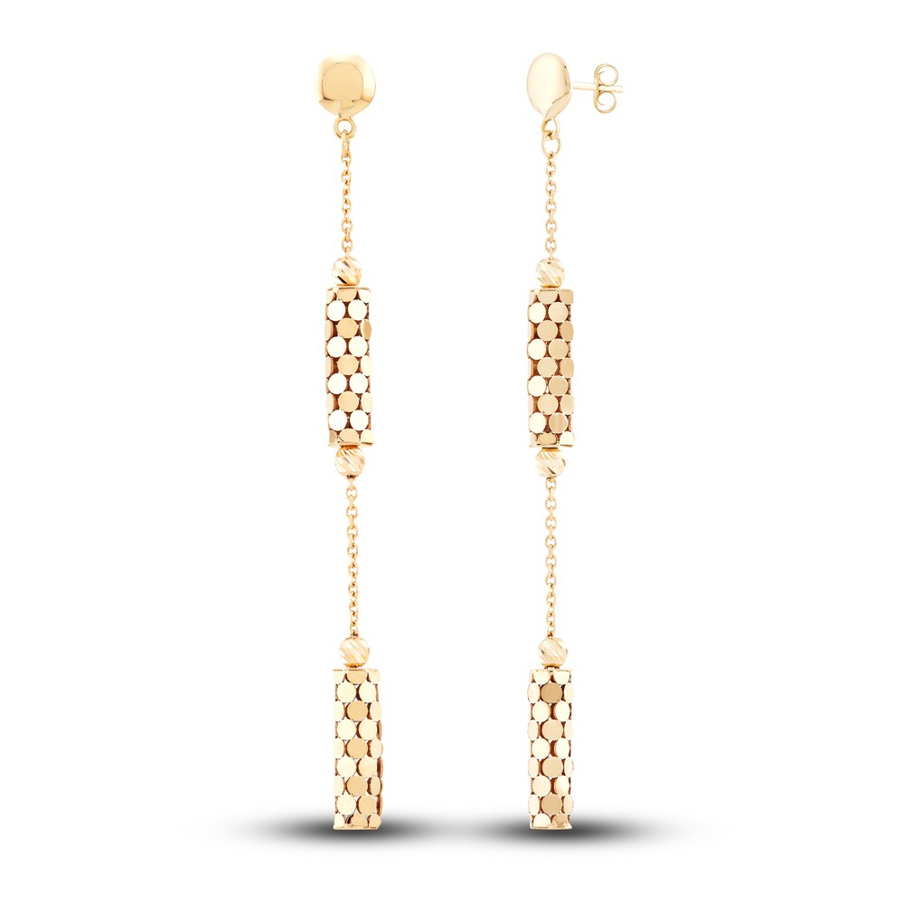 Italia D'Oro Double Bar Drop Earrings 14K Yellow Gold pkaqdsgk Italia D'Oro Double Bar Drop Earrings 14K Yellow Gold pkaqdsgk