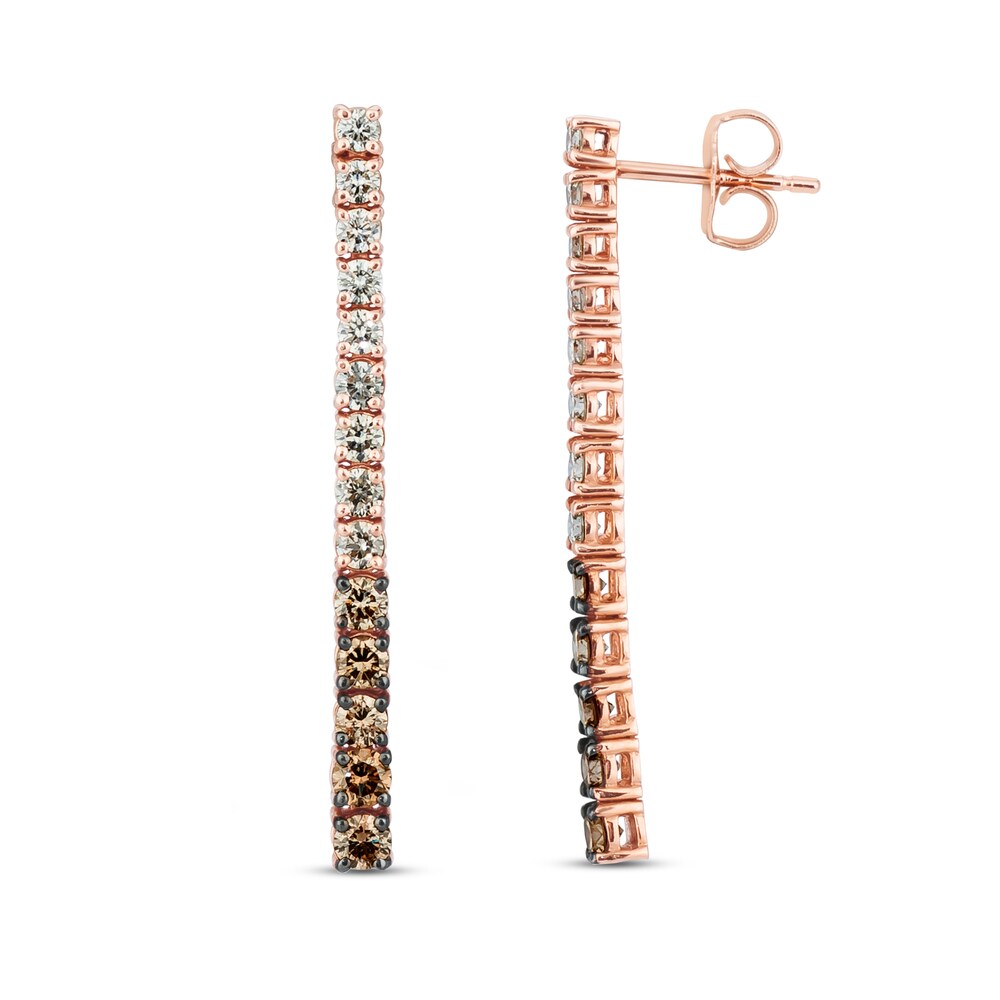 Le Vian Chocolate Ombre Earrings 1-1/3 ct tw Diamonds 14K Gold pmHXjfZl