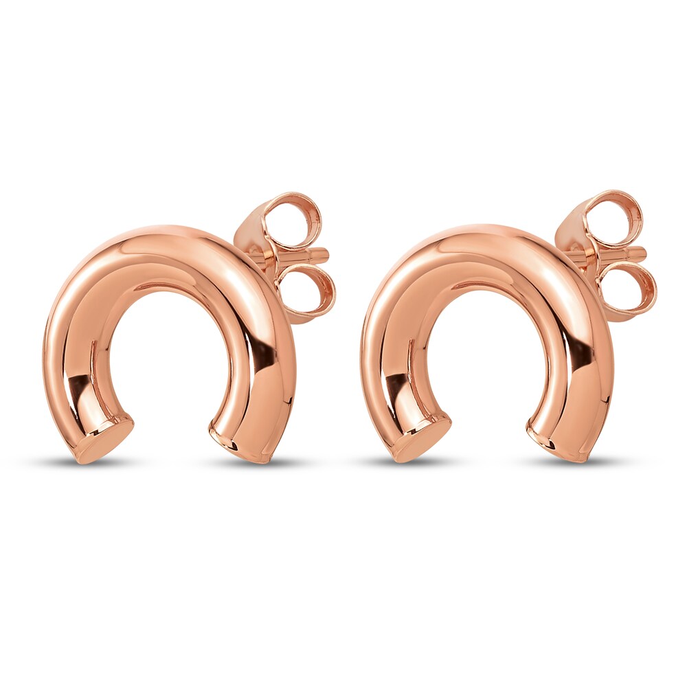 Tube Stud Earrings 14K Rose Gold pux9rlNg Tube Stud Earrings 14K Rose Gold pux9rlNg