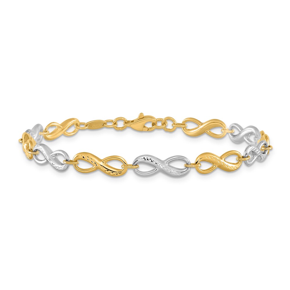 Infinity Symbol Bracelet 14K Two-Tone Gold 7.5" q6OyjTsD Infinity Symbol Bracelet 14K Two-Tone Gold 7.5" q6OyjTsD