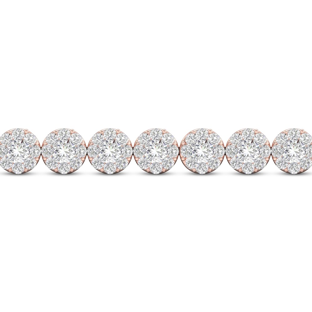 Diamond Bolo Bracelet 1 ct tw Round 14K Rose Gold qCnIc2cG