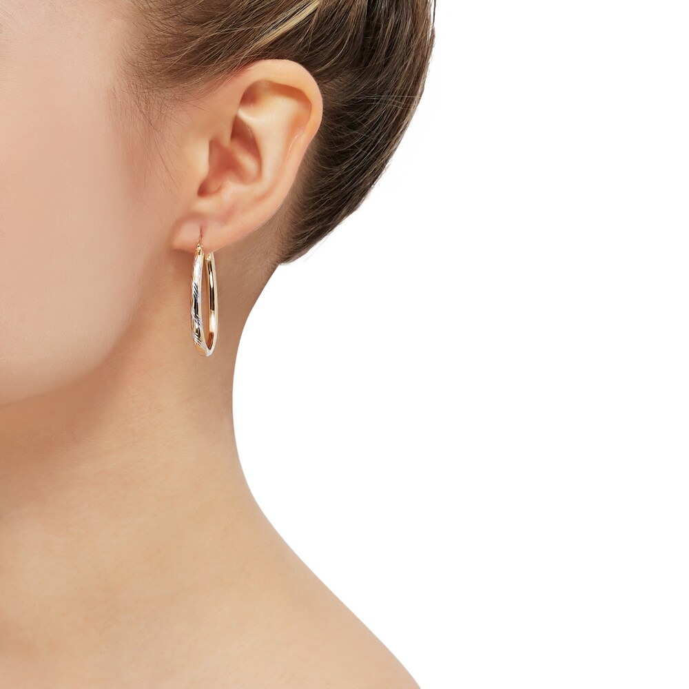 Oval Tube Hoop Earrings 14K Gold qK4vFT9r Oval Tube Hoop Earrings 14K Gold qK4vFT9r