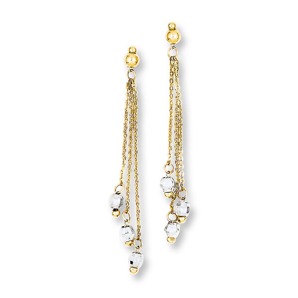 Cable Chain Earrings 14K Two-Tone Gold qUHfbERd Cable Chain Earrings 14K Two-Tone Gold qUHfbERd