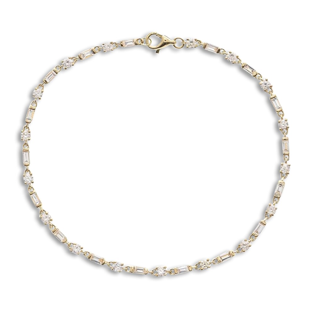 Diamond Bracelet 1-7/8 ct tw Round/Baguette 14K Yellow Gold 7.25" qXVKtmkh Diamond Bracelet 1-7/8 ct tw Round/Baguette 14K Yellow Gold 7.25" qXVKtmkh
