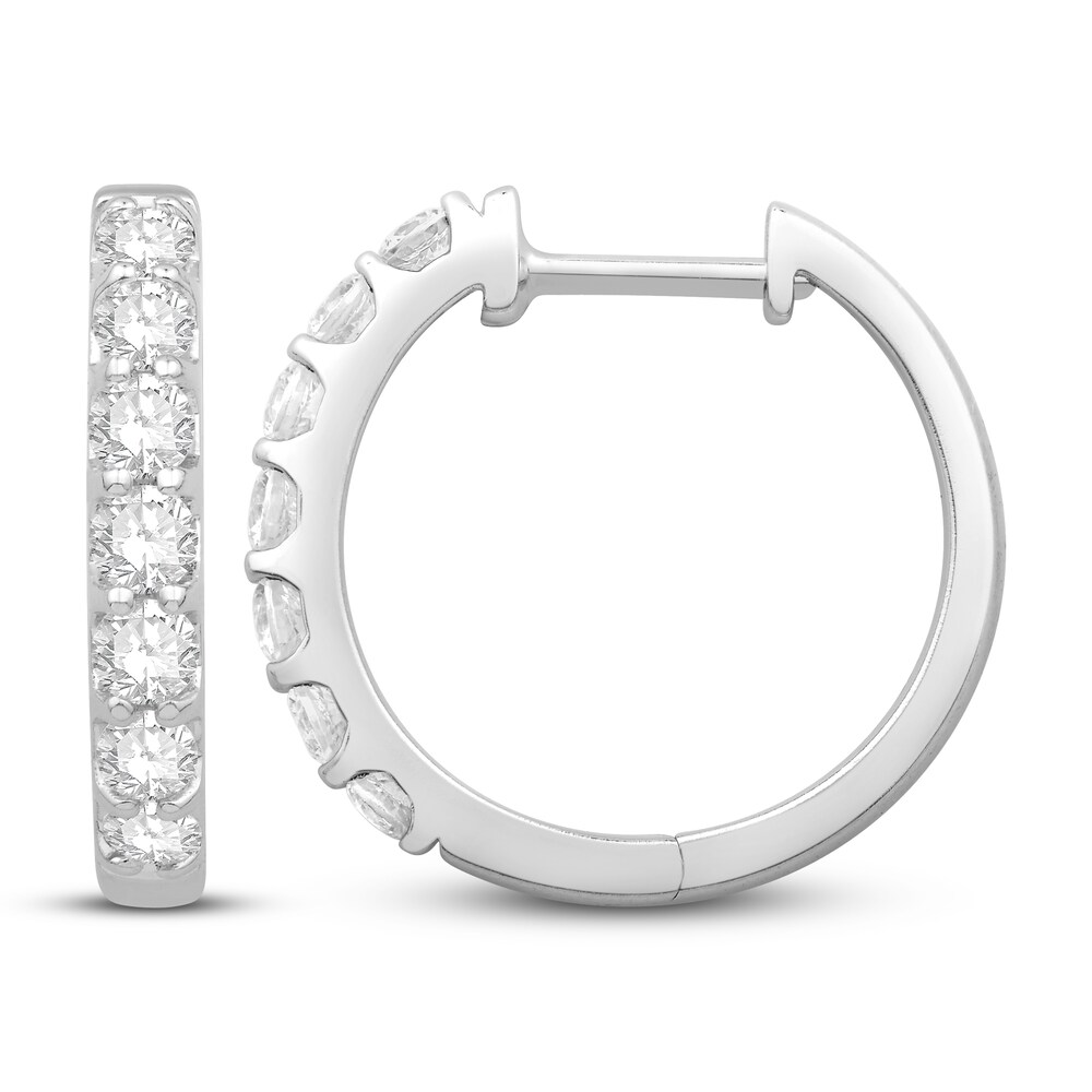 Diamond Hoop Earrings 3/4 ct tw Round 14K White Gold qbcSVjOA Diamond Hoop Earrings 3/4 ct tw Round 14K White Gold qbcSVjOA