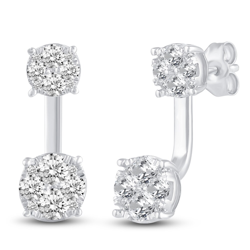 Diamond Earring Jackets 1-1/2 ct tw Round 14K White Gold qgwPr8e8 Diamond Earring Jackets 1-1/2 ct tw Round 14K White Gold qgwPr8e8