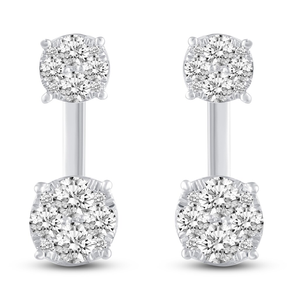 Diamond Earring Jackets 1-1/2 ct tw Round 14K White Gold qgwPr8e8 Diamond Earring Jackets 1-1/2 ct tw Round 14K White Gold qgwPr8e8