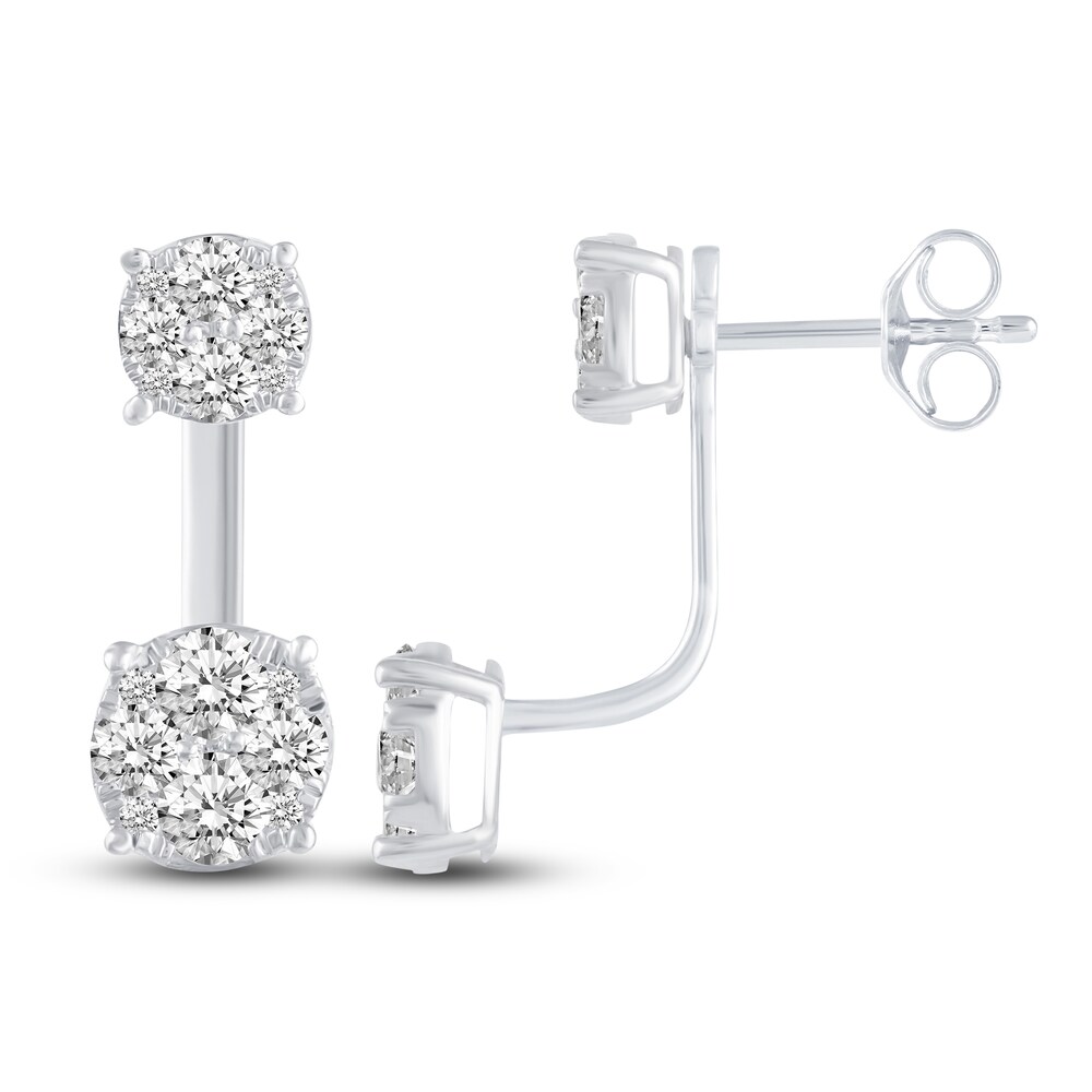 Diamond Earring Jackets 1-1/2 ct tw Round 14K White Gold qgwPr8e8 Diamond Earring Jackets 1-1/2 ct tw Round 14K White Gold qgwPr8e8