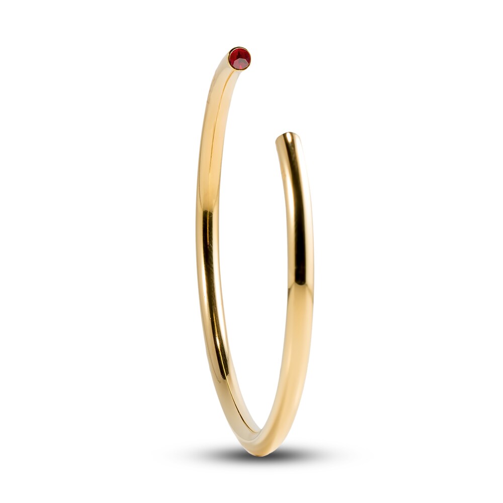 Stella Valle January Birthstone Bangle Bracelet Red Crystal 18K Gold-Plated Brass qhWx4Dzw