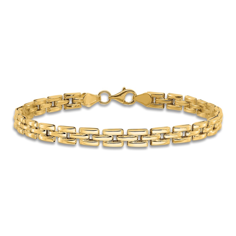 High-Polish Link Bracelet 14K Yellow Gold 7.5\" qo3GjqPf