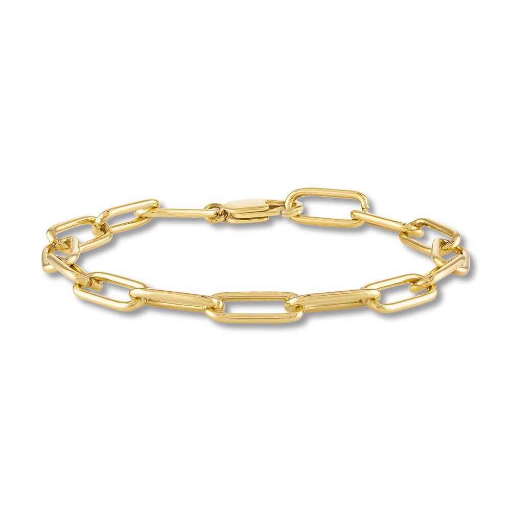 Paperclip Chain Necklace/ Set Yellow Ion-Plated Stainless Steel 18\" qs9Ot3mc Paperclip Chain Necklace/ Set Yellow Ion-Plated Stainless Steel 18\" qs9Ot3mc